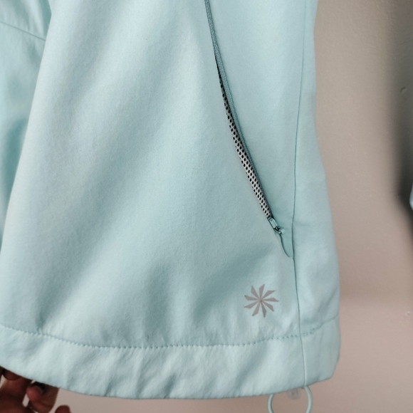 ATHLETA Zip Up Mock Neck Lightweight Jacket w/ Reflective Designs Sz. S/M - Picture 4 of 12